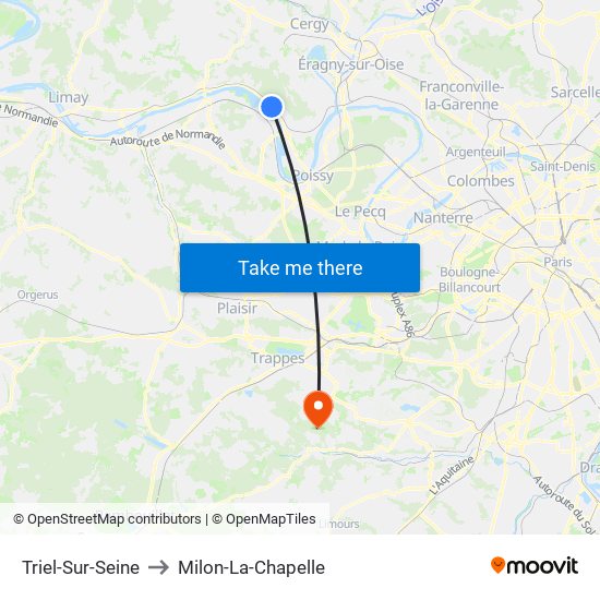 Triel-Sur-Seine to Milon-La-Chapelle map