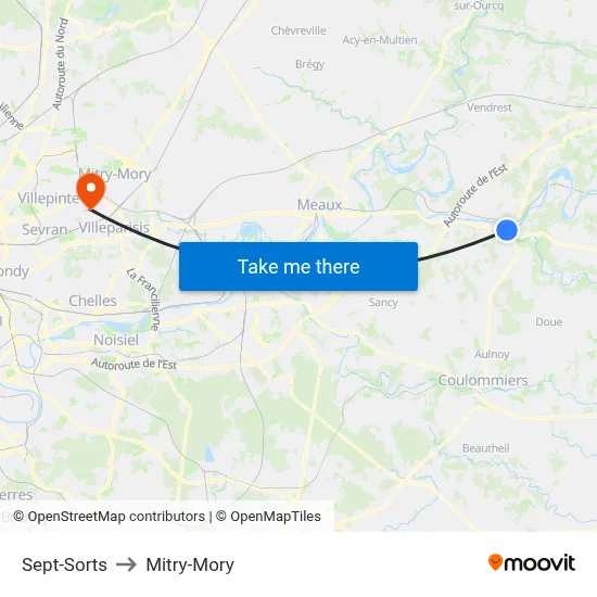 Sept-Sorts to Mitry-Mory map