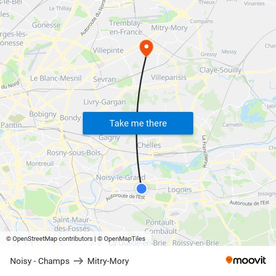 Noisy - Champs to Mitry-Mory map