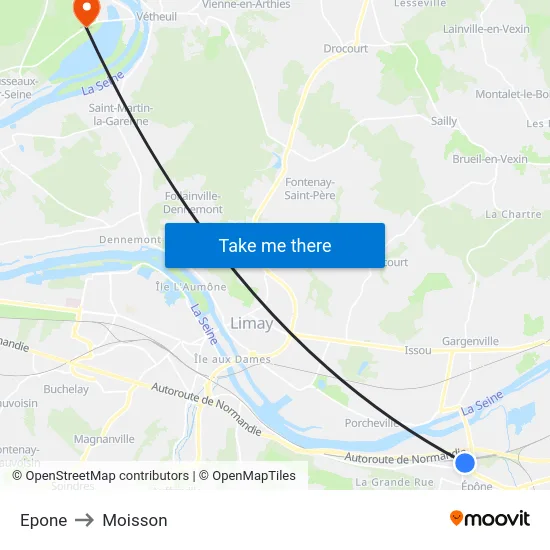 Epone to Moisson map