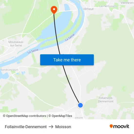 Follainville-Dennemont to Moisson map