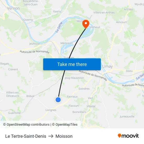 Le Tertre-Saint-Denis to Moisson map