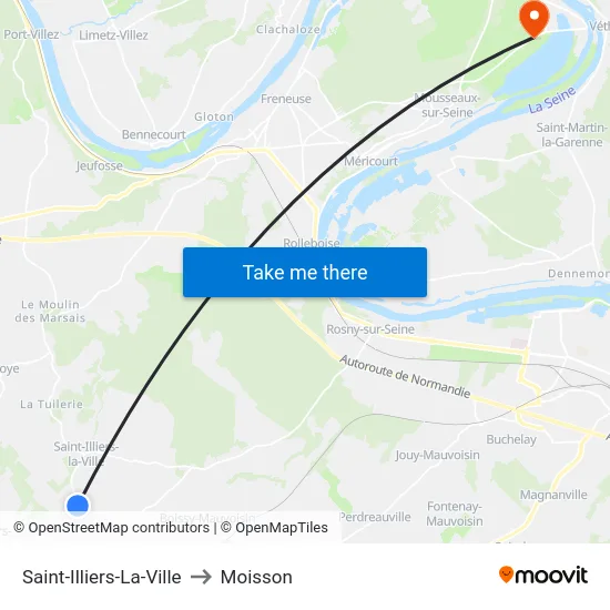 Saint-Illiers-La-Ville to Moisson map