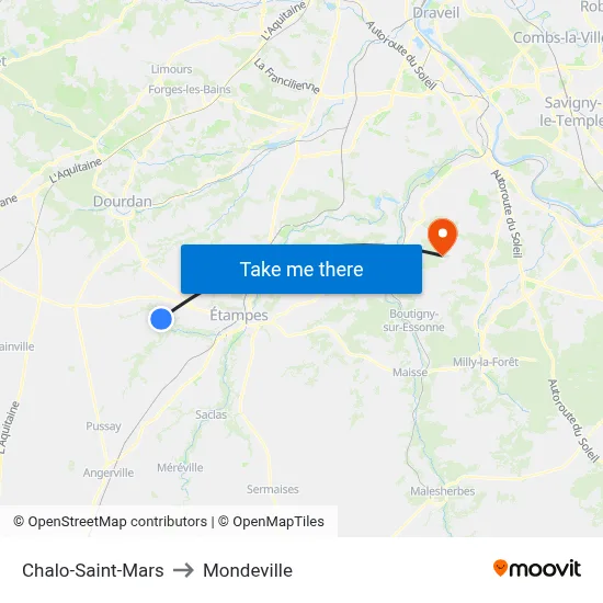 Chalo-Saint-Mars to Mondeville map