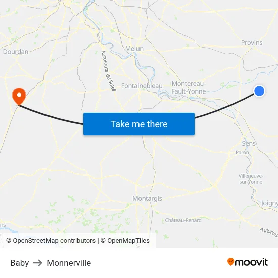 Baby to Monnerville map