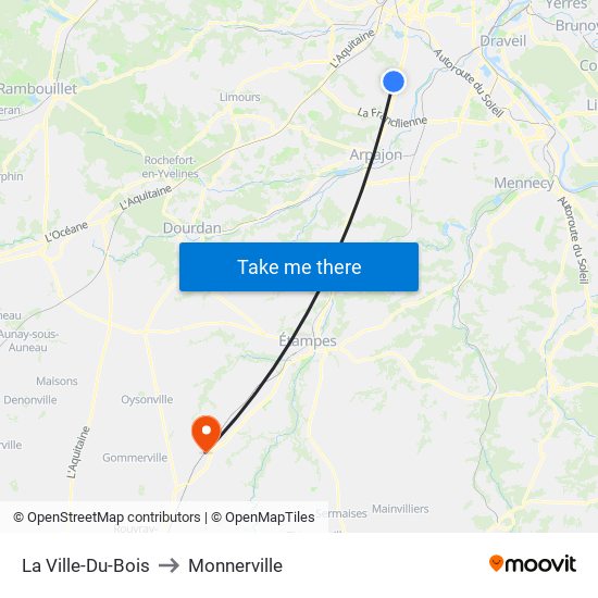 La Ville-Du-Bois to Monnerville map