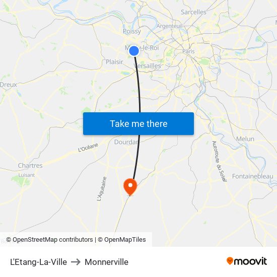 L'Etang-La-Ville to Monnerville map