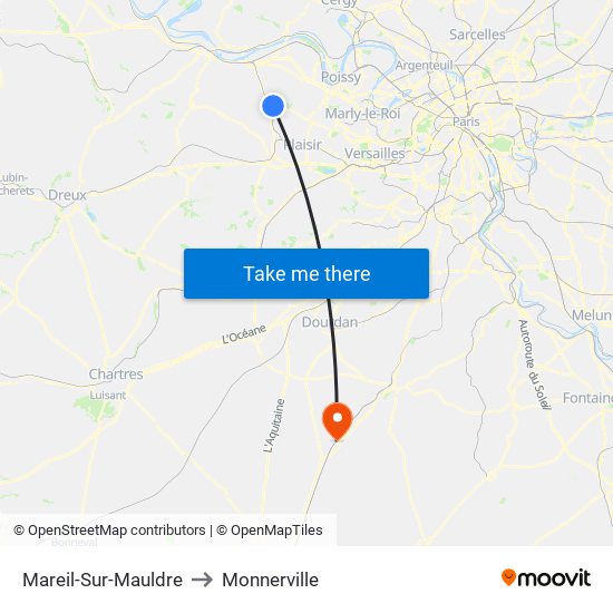 Mareil-Sur-Mauldre to Monnerville map