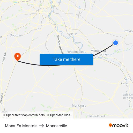 Mons-En-Montois to Monnerville map
