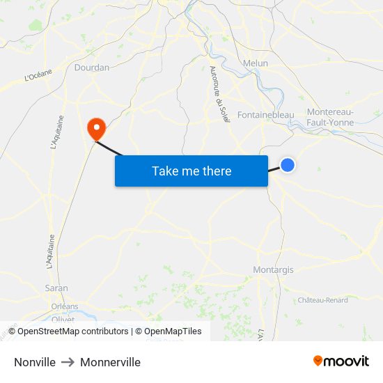 Nonville to Monnerville map