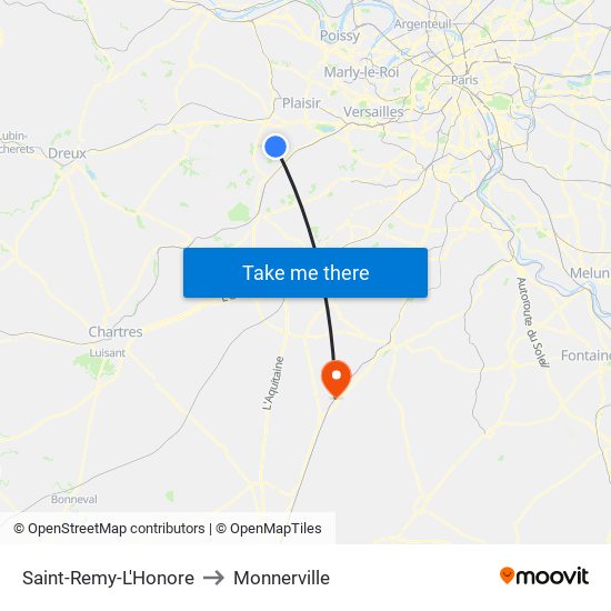 Saint-Remy-L'Honore to Monnerville map