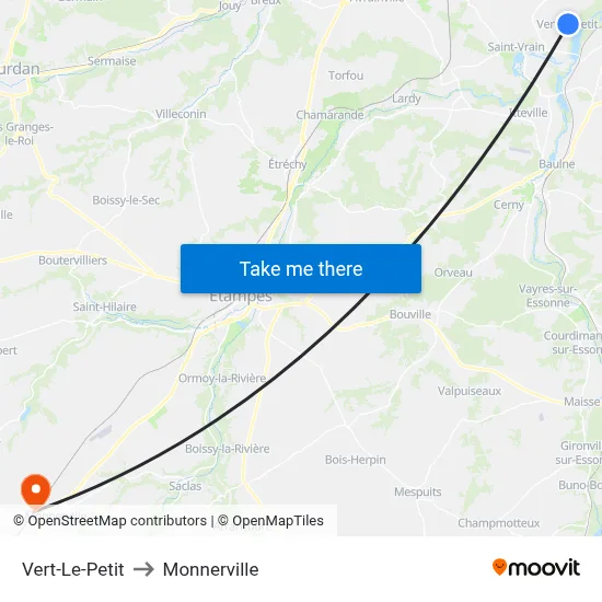 Vert-Le-Petit to Monnerville map