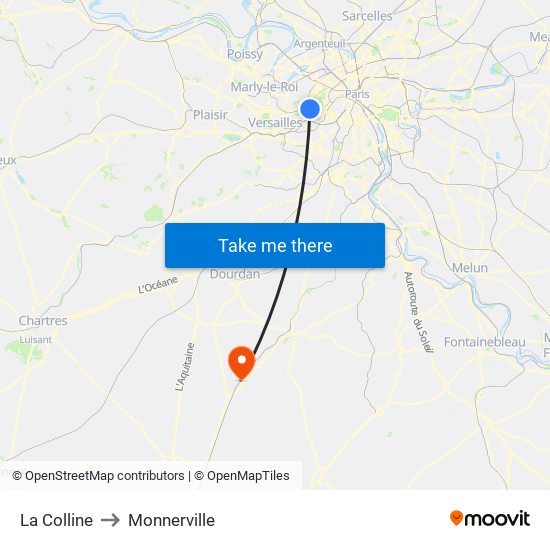 La Colline to Monnerville map