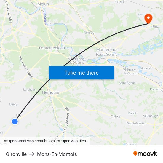 Gironville to Mons-En-Montois map