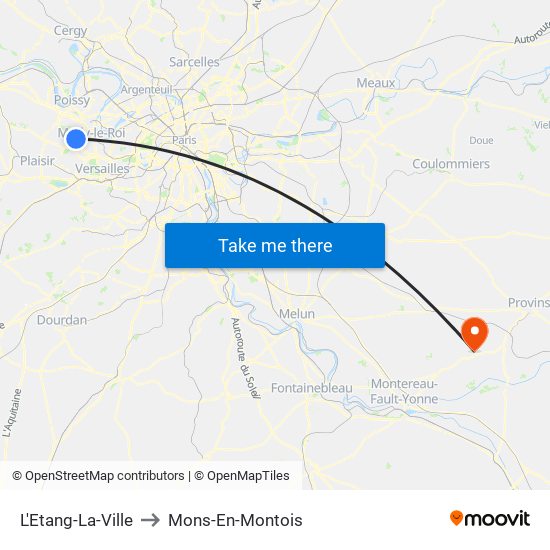 L'Etang-La-Ville to Mons-En-Montois map