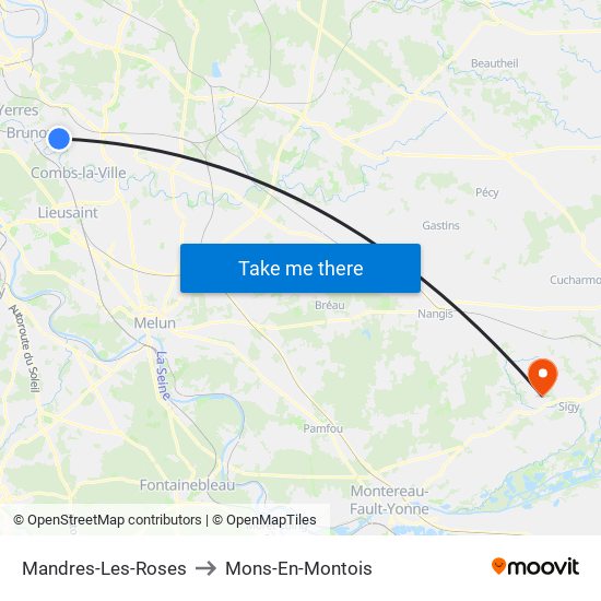 Mandres-Les-Roses to Mons-En-Montois map