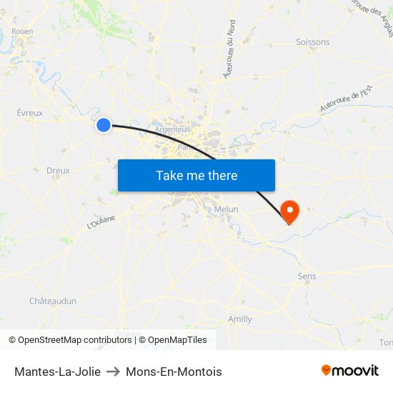 Mantes-La-Jolie to Mons-En-Montois map