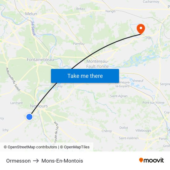 Ormesson to Mons-En-Montois map