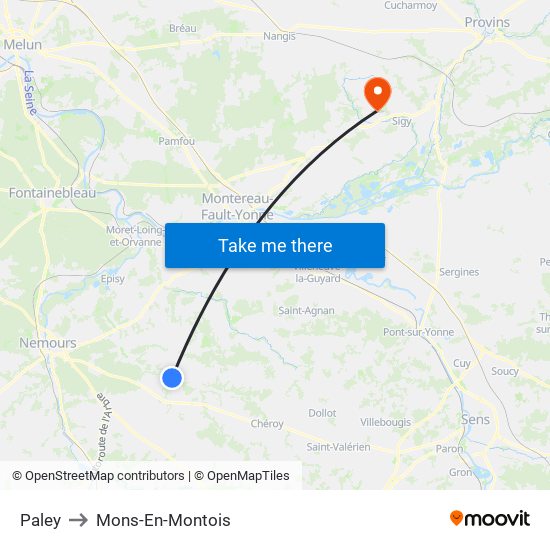 Paley to Mons-En-Montois map