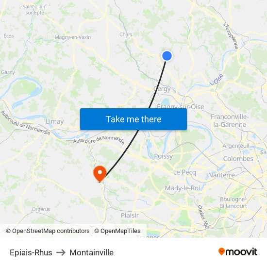 Epiais-Rhus to Montainville map