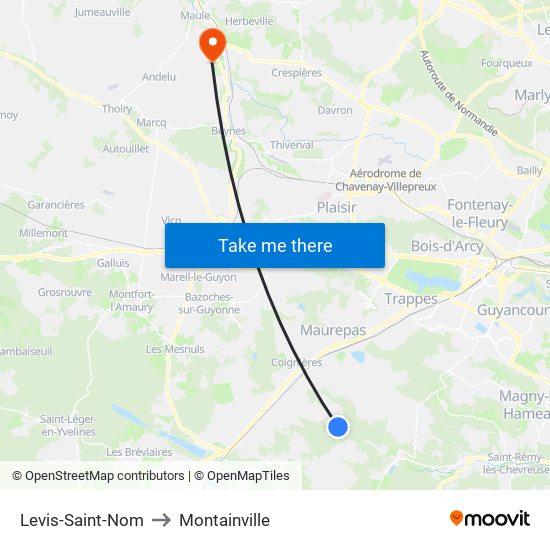 Levis-Saint-Nom to Montainville map