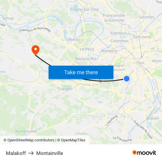 Malakoff to Montainville map