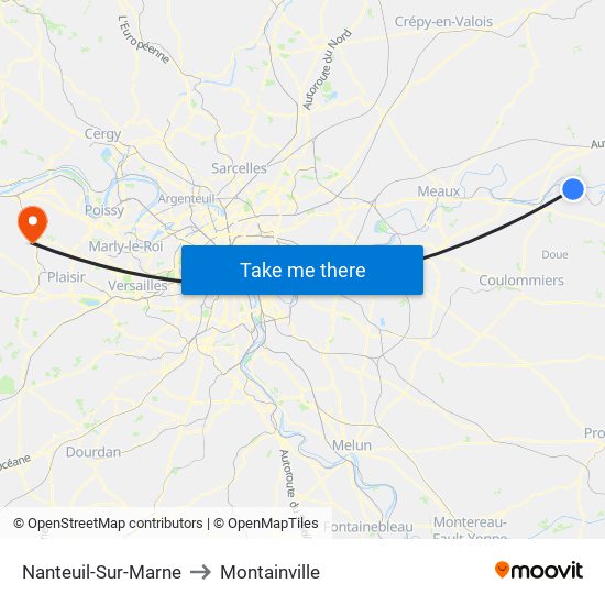 Nanteuil-Sur-Marne to Montainville map