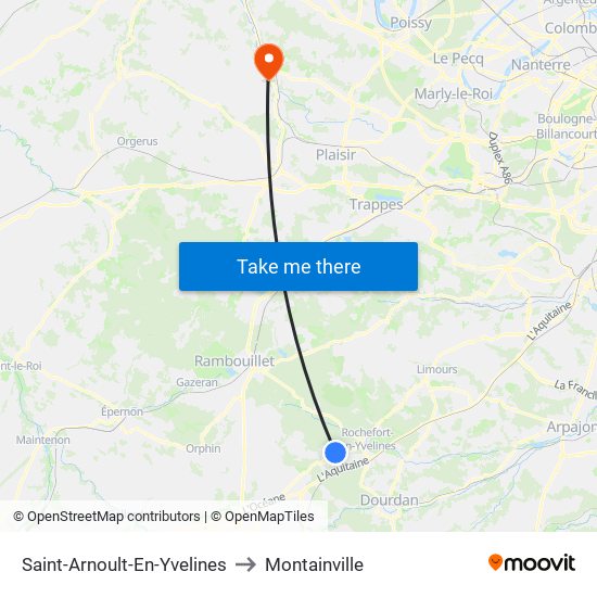 Saint-Arnoult-En-Yvelines to Montainville map