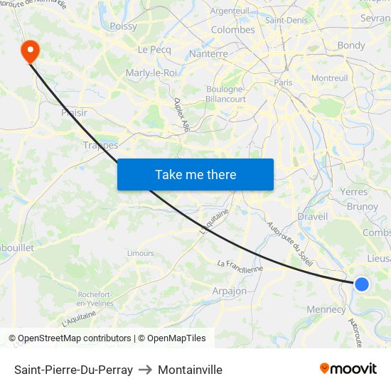 Saint-Pierre-Du-Perray to Montainville map