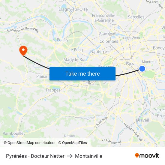 Pyrénées - Docteur Netter to Montainville map