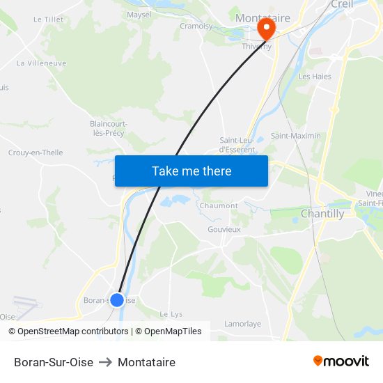 Boran-Sur-Oise to Montataire map