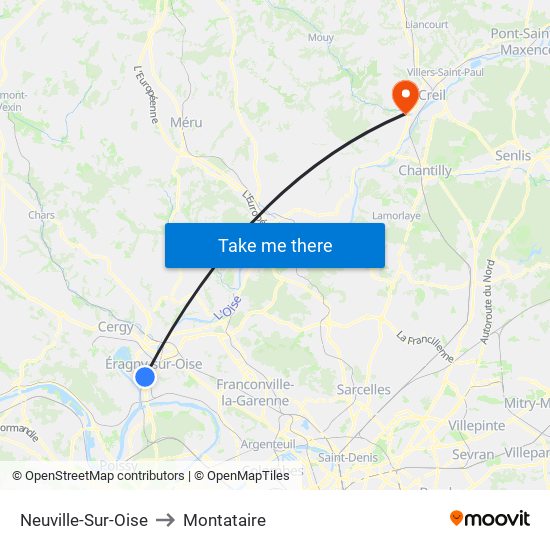 Neuville-Sur-Oise to Montataire map