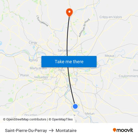 Saint-Pierre-Du-Perray to Montataire map