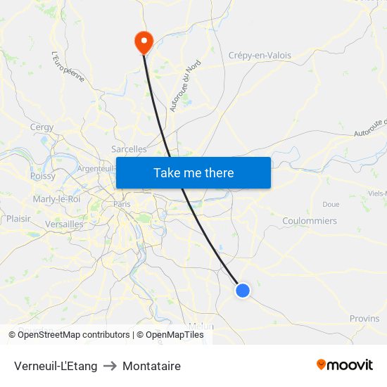 Verneuil-L'Etang to Montataire map