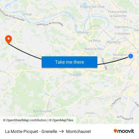 La Motte-Picquet - Grenelle to Montchauvet map