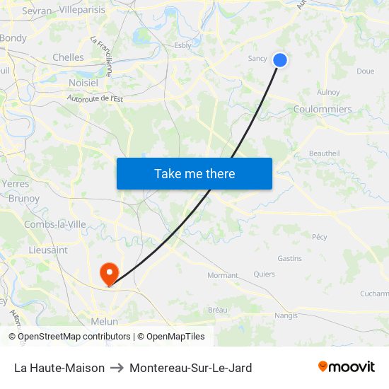 La Haute-Maison to Montereau-Sur-Le-Jard map
