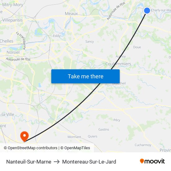 Nanteuil-Sur-Marne to Montereau-Sur-Le-Jard map