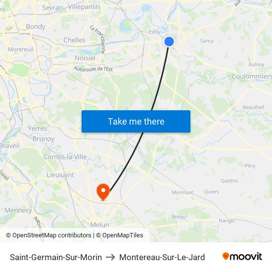 Saint-Germain-Sur-Morin to Montereau-Sur-Le-Jard map
