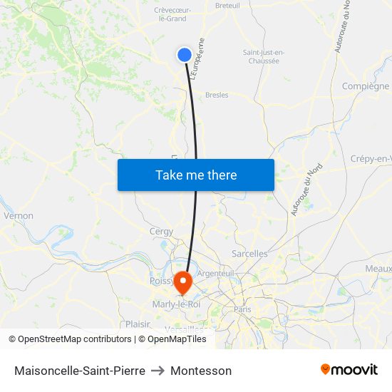 Maisoncelle-Saint-Pierre to Montesson map