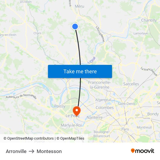 Arronville to Montesson map