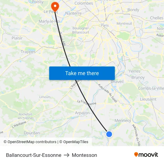 Ballancourt-Sur-Essonne to Montesson map