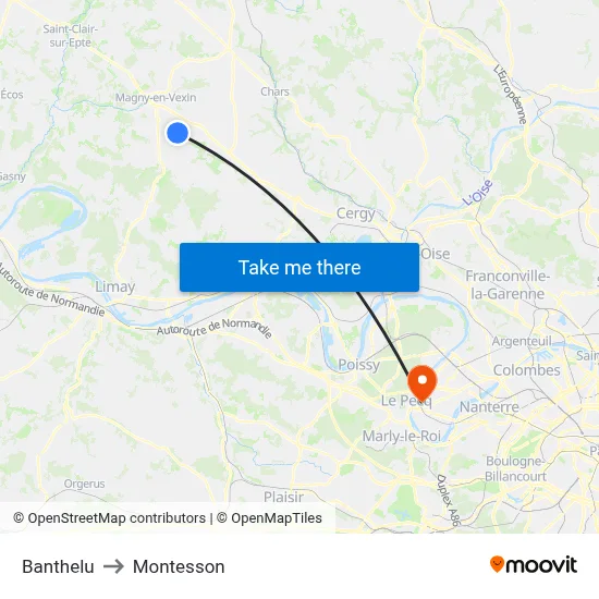 Banthelu to Montesson map