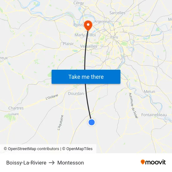 Boissy-La-Riviere to Montesson map