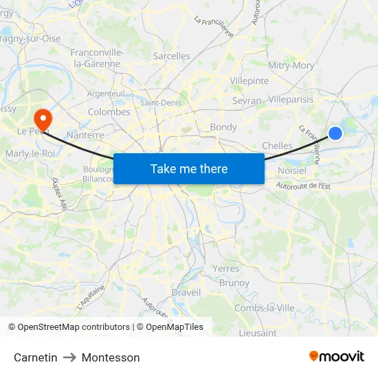 Carnetin to Montesson map