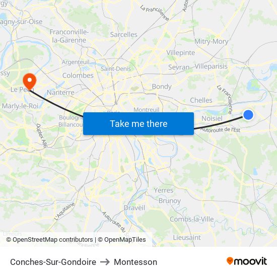 Conches-Sur-Gondoire to Montesson map