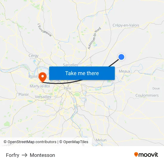 Forfry to Montesson map