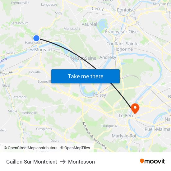 Gaillon-Sur-Montcient to Montesson map