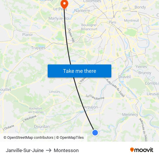 Janville-Sur-Juine to Montesson map