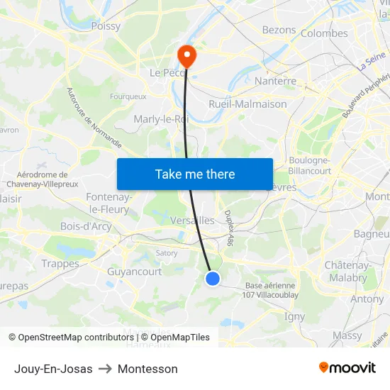 Jouy-En-Josas to Montesson map
