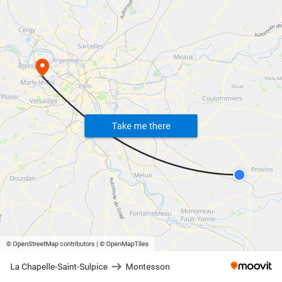 La Chapelle-Saint-Sulpice to Montesson map